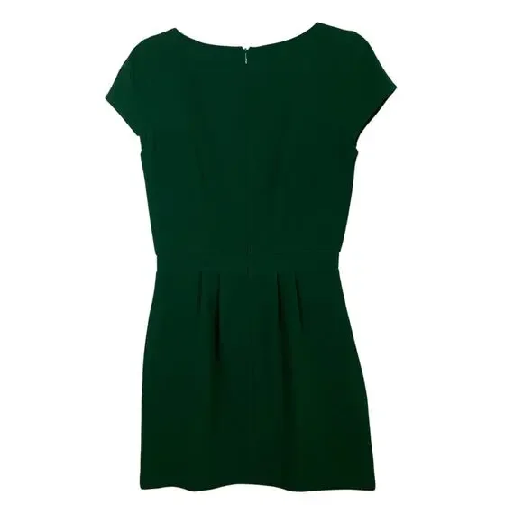 Madewell Green Short Cap Sleeve Pockets Shift Sheath Dress Size 2 - Picture 3 of 8